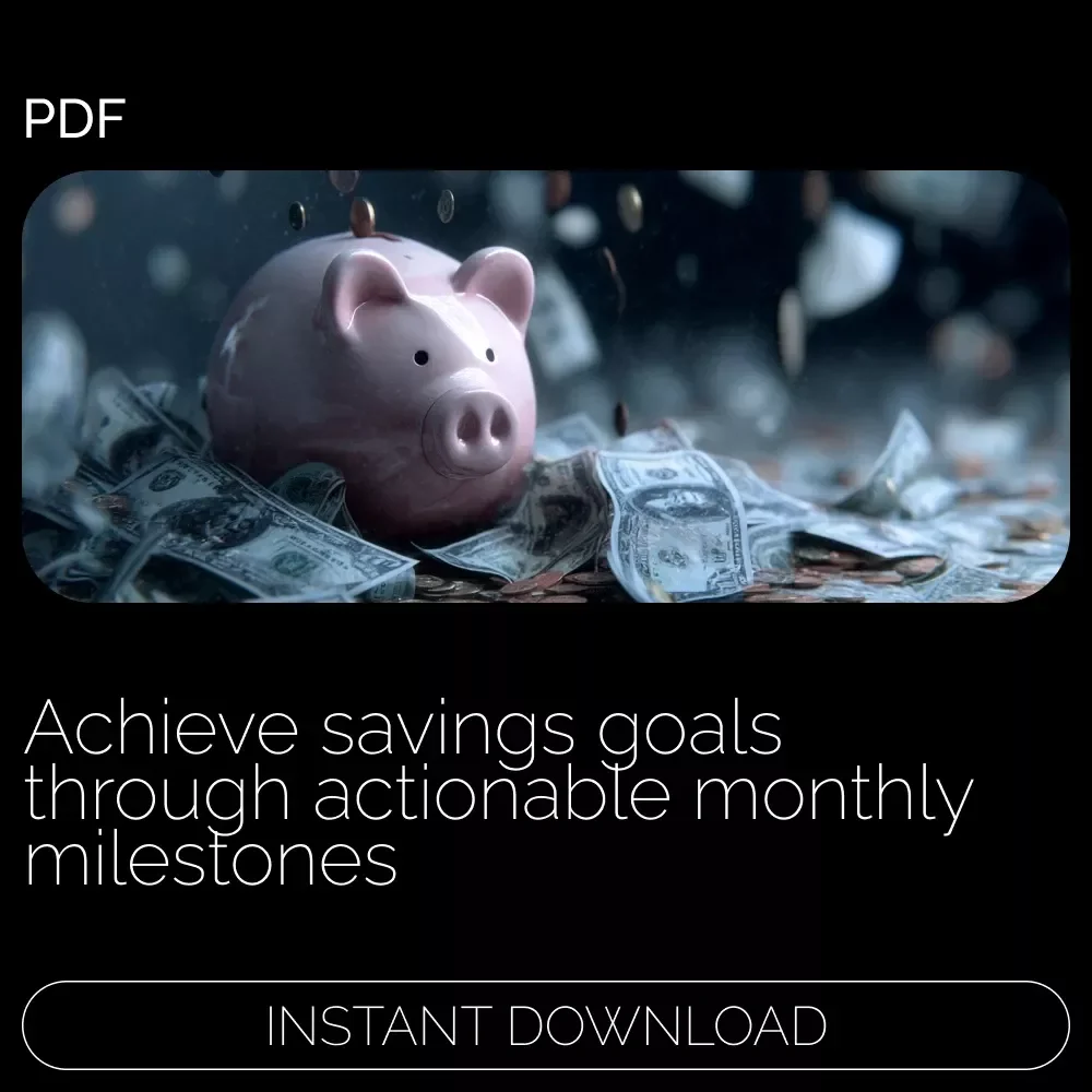 Breaking Your Savings Goal Into Monthly Milestones - eBook Guide to Achieving Your Financial Goals