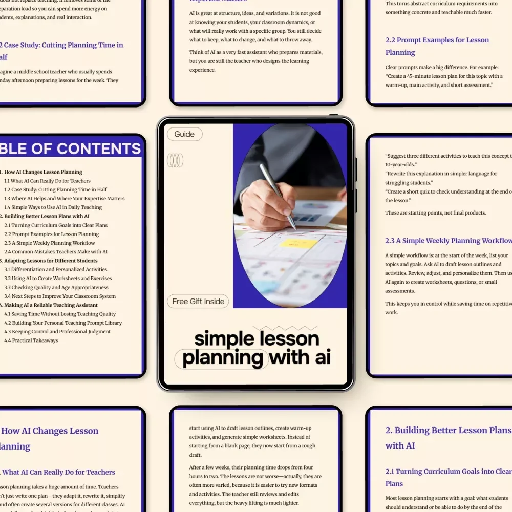 Simple Lesson Planning with AI: Ultimate Guide for Teachers Using AI for Lesson Plans