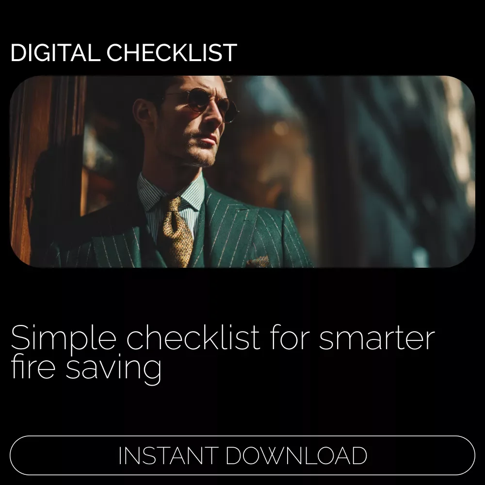 Fire Saving Checklist: Ignite Your Financial Future | Printable Financial Planning Checklist Explaining What Is Fire Saving, Smart Savings Tracker, Digital Download