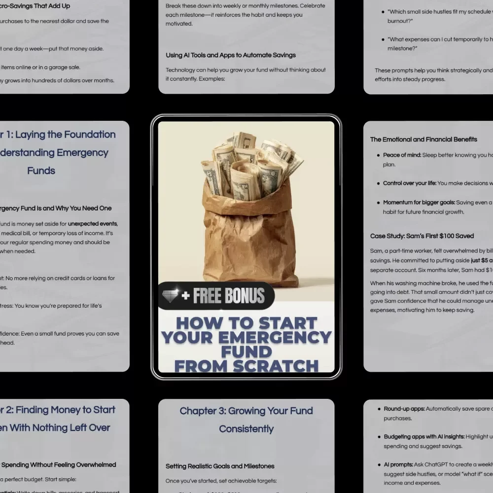 How to Start Your Emergency Fund from Scratch – A Beginner-Friendly Guide on how to start an emergency fund from zero | Digital Download Budgeting & Savings Planner