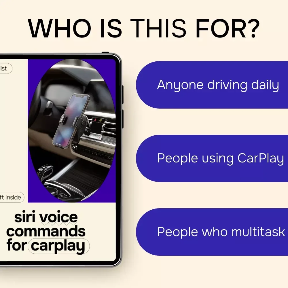 Siri Voice Commands for CarPlay Checklist | Hands-Free Driving Guide | Easy Siri Voice Commands for CarPlay Download