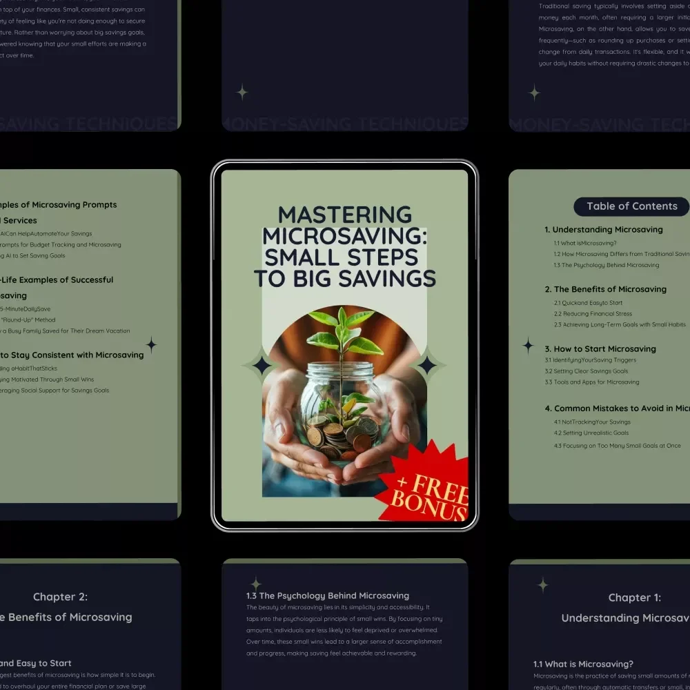 Mastering Microsaving: Small Steps to Big Savings – The Ultimate Guide to Building Your Savings Habit