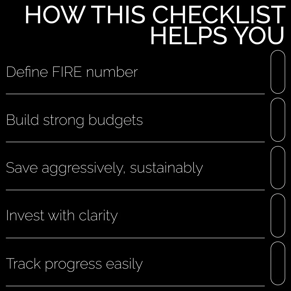FIRE Checklist: Your Financial Independence | Printable Financial Independence Checklist Using Gen Z FIRE Strategies, Early Retirement Planner, Digital Download