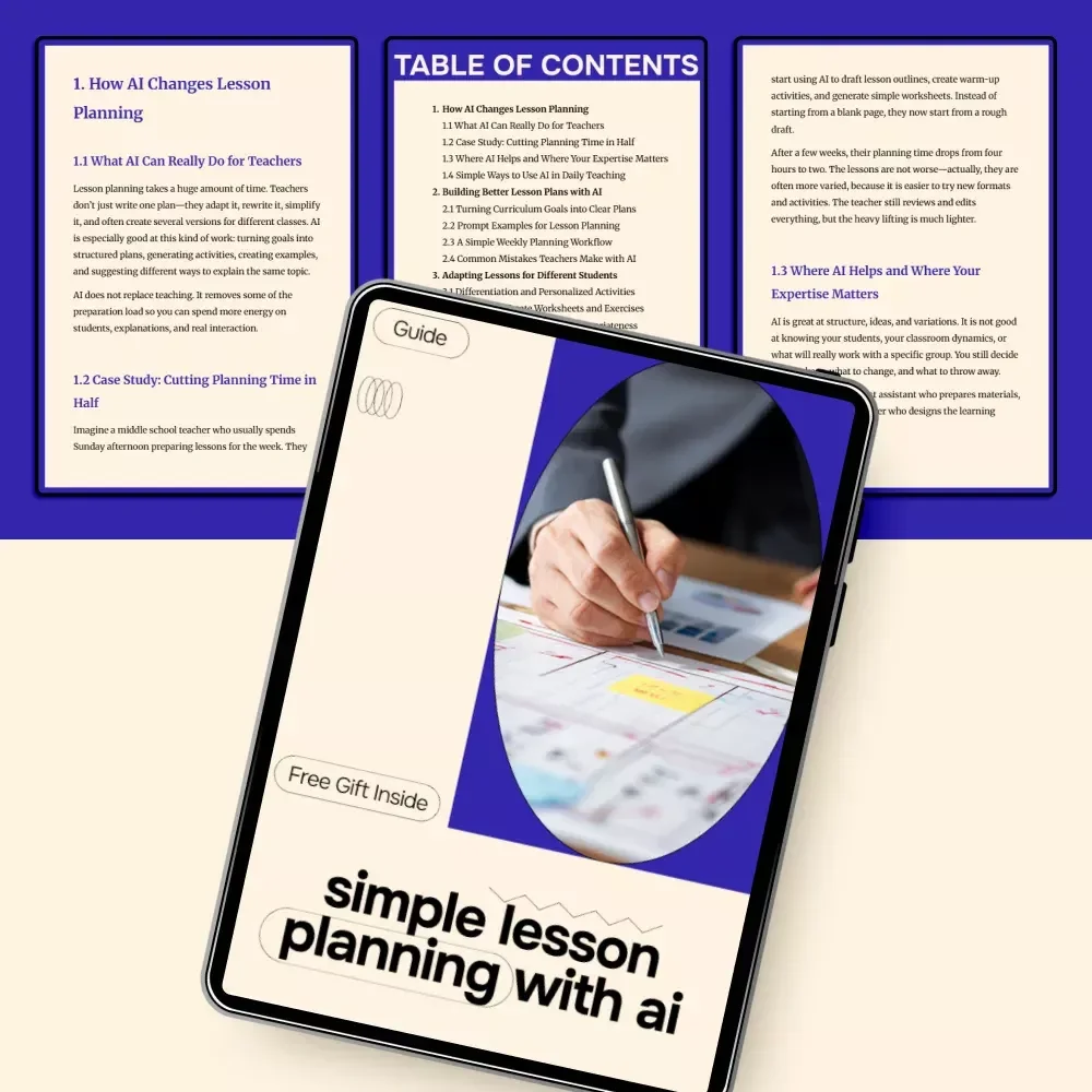 Simple Lesson Planning with AI: Ultimate Guide for Teachers Using AI for Lesson Plans