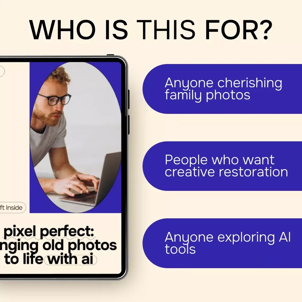 Pixel Perfect: Bringing Old Photos to Life with AI – The Ultimate eBook Guide on AI for Upscaling Old Photos