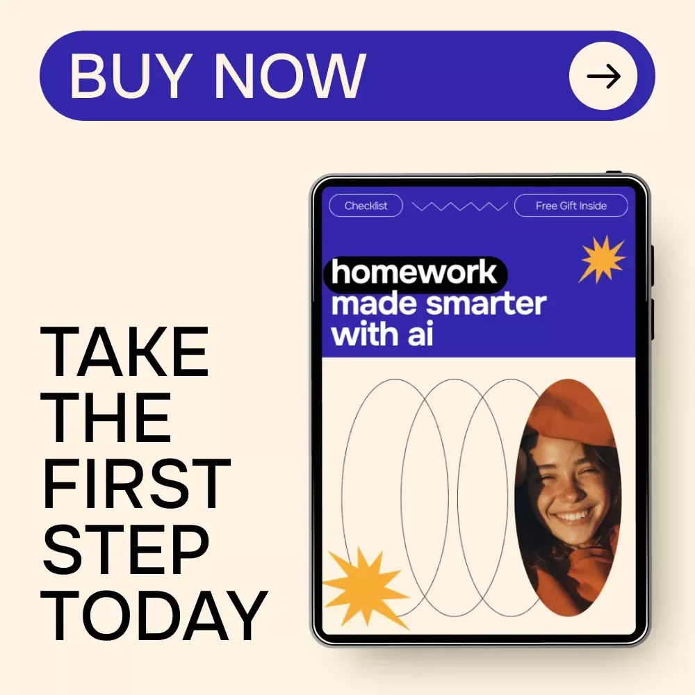 Homework Made Smarter with AI | Student Homework Checklist | AI for Students Homework Help | Study Smarter Digital Download