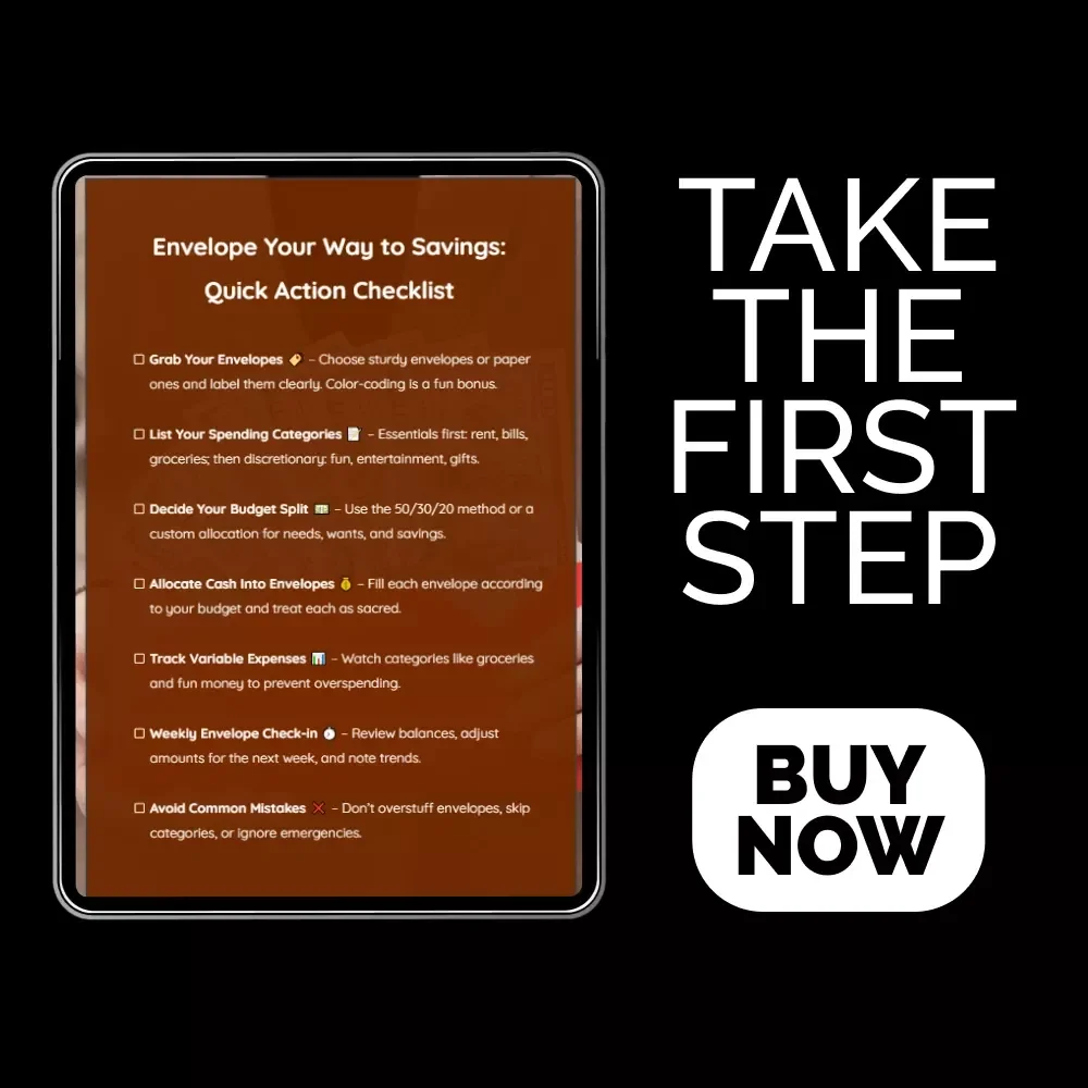 Envelope Your Way to Savings: Quick Action Checklist for Budgeting & Financial Control