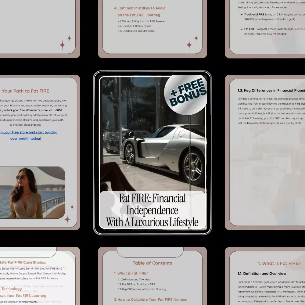 Fat FIRE: Financial Independence with a Luxurious Lifestyle | Premium Wealth Guide Explaining What Is Fat FIRE, High-Income FIRE Planning eBook, Digital Download