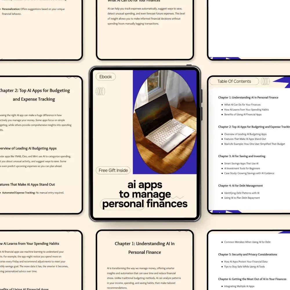 AI Apps to Manage Personal Finances | Smart Money Guide, Budgeting & Investing eBook, Digital Download for Financial Planning