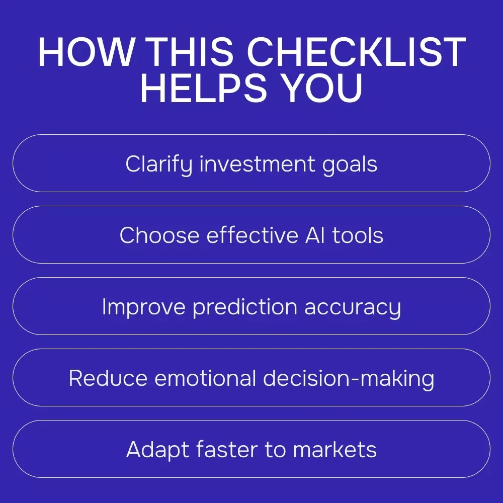 Checklist: Using AI for Stock Market Analysis | Smart Investor Digital Checklist for ai for stock market analysis
