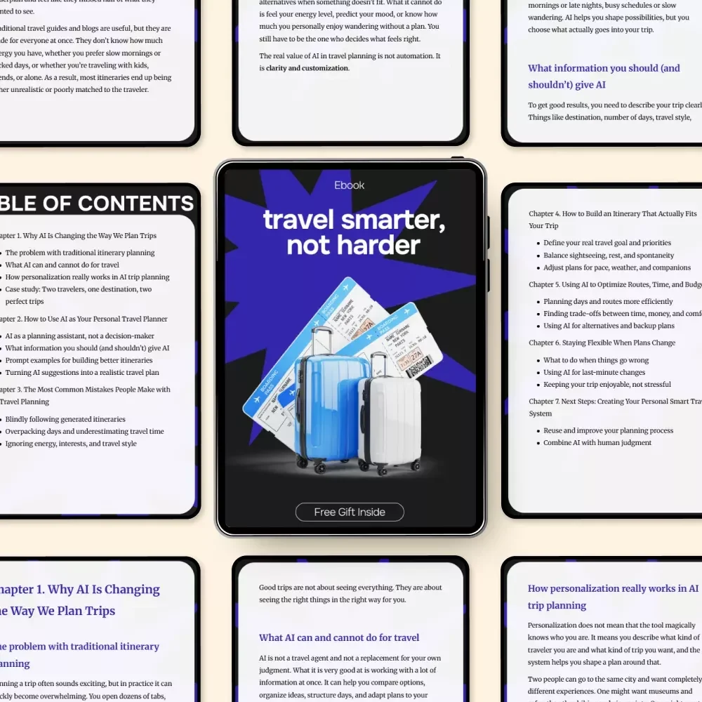 Travel Smarter, Not Harder – AI for Travel Planning Itinerary eBook | Build Personalized Trips Faster