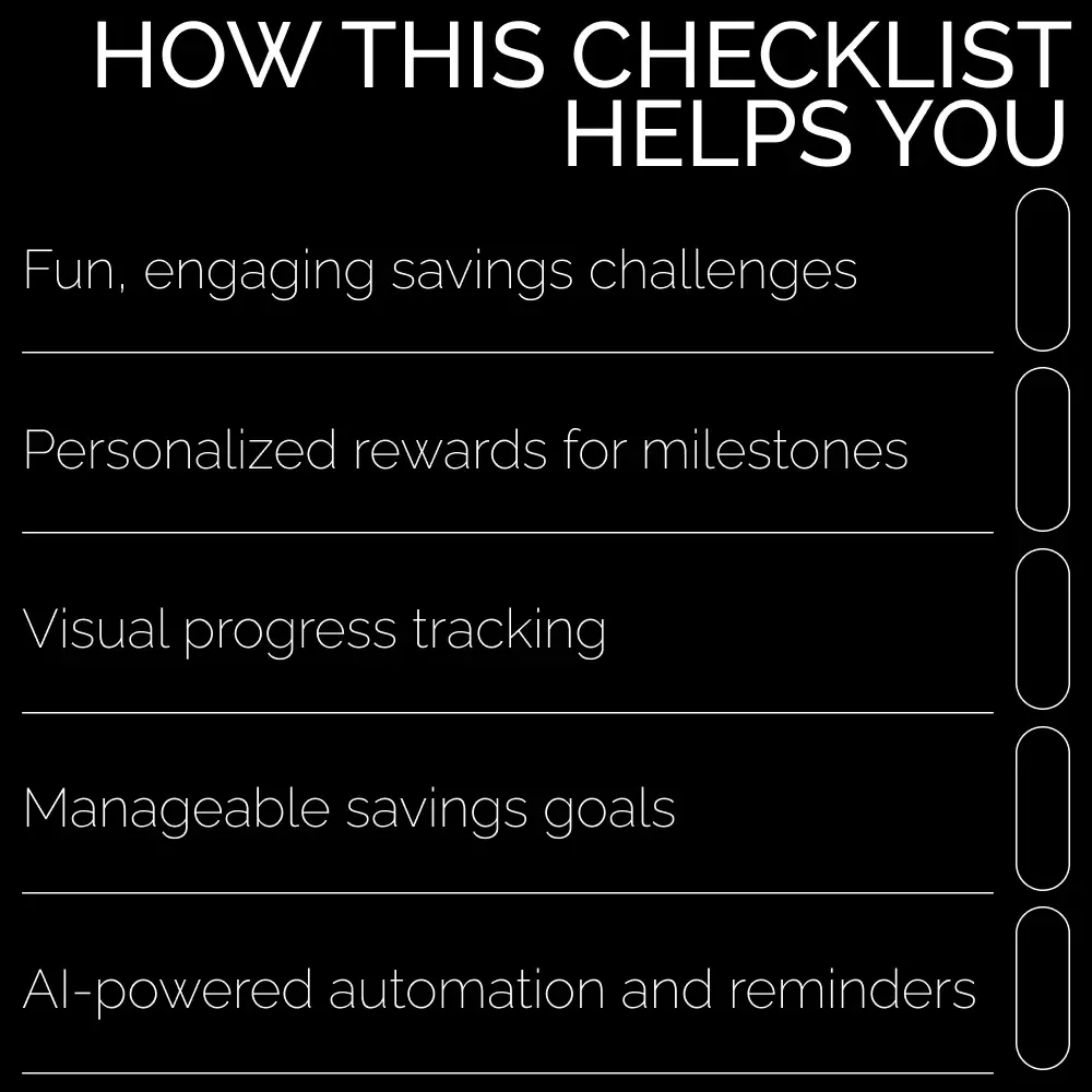Gamify Your Savings: Actionable Checklist for Microsaving Success