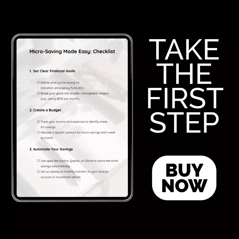 Micro-Saving Made Easy: Checklist – A Simple Guide to Budgeting for Millennials