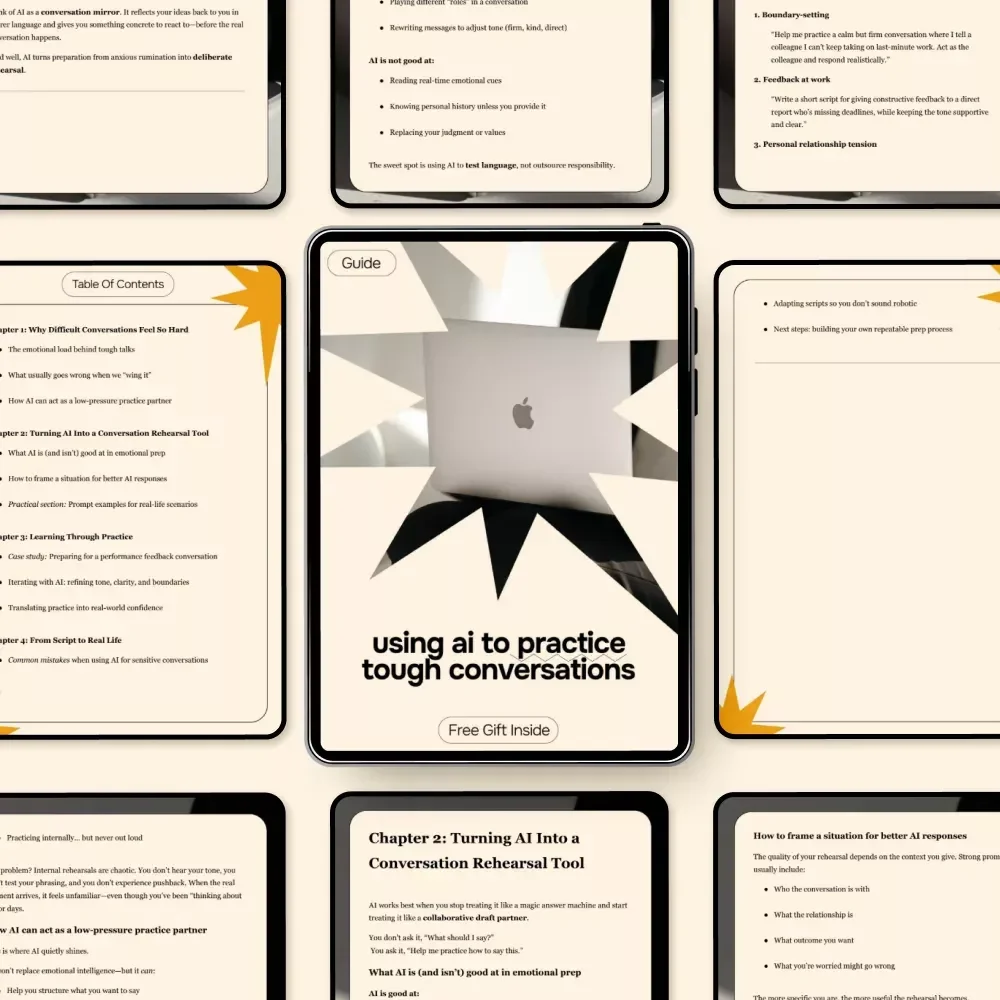 Using AI to Practice Tough Conversations – Guide for Writing Scripts to Practice a Difficult Conversation