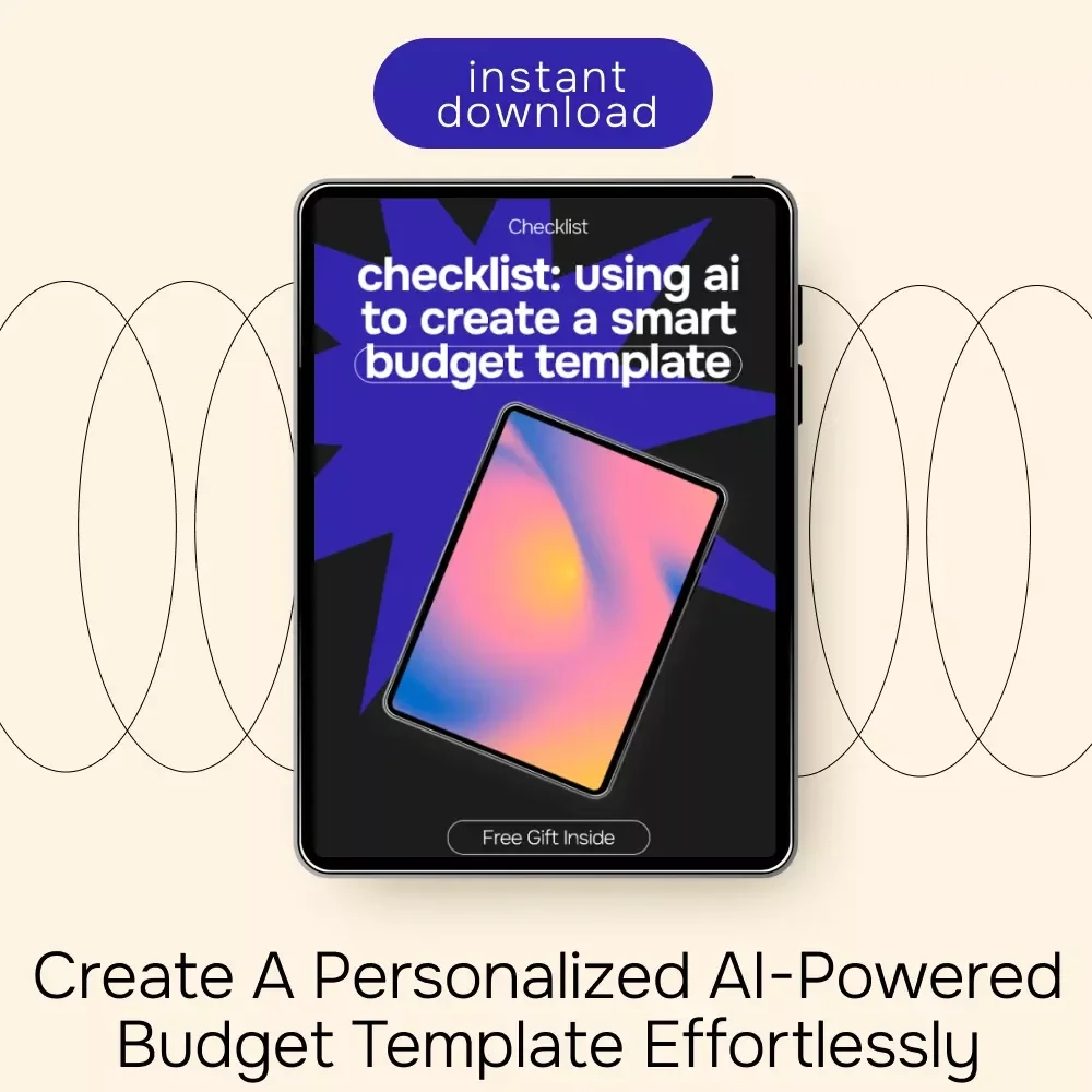 Checklist: Using AI to Create a Smart Budget Template | AI Budget Planning Checklist | ai for creating a budget template | Digital Download