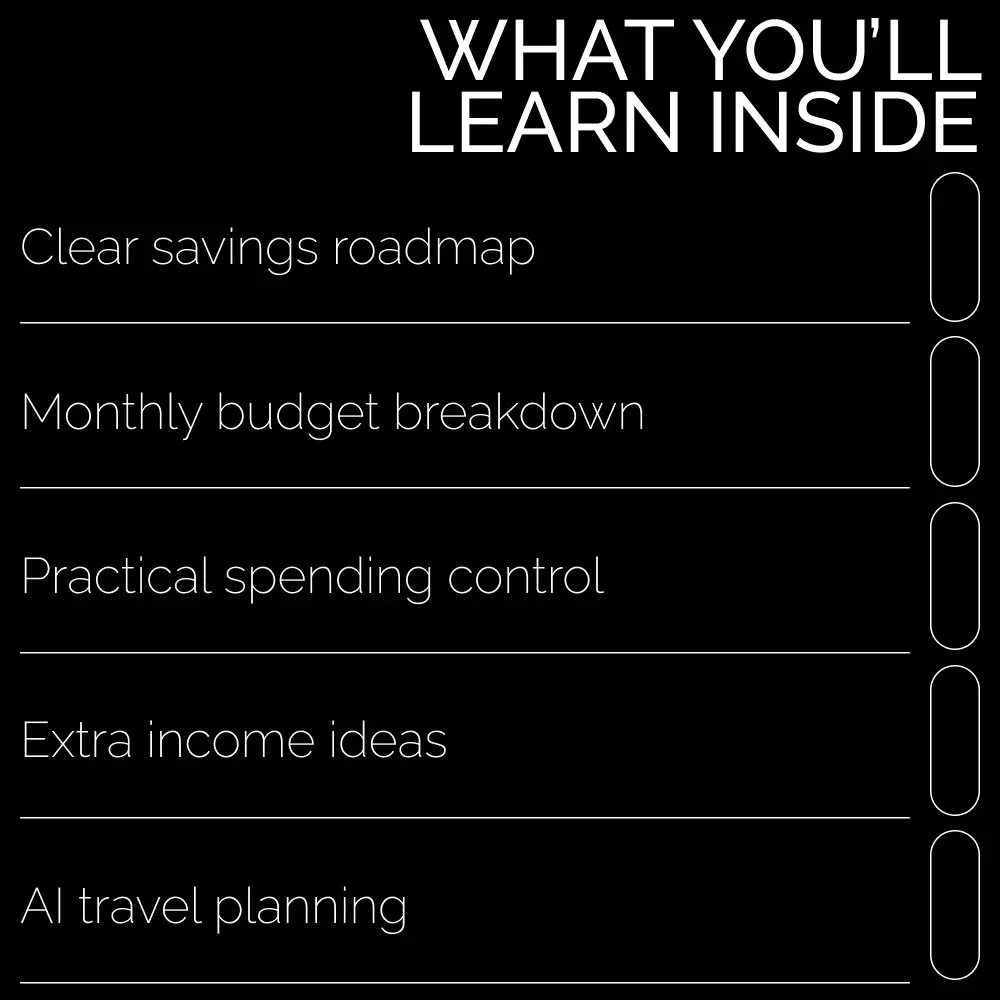 How to Build Your Trip Fund Fast – A Step-by-Step Guide on How to Start Saving Money for a Trip | Travel Savings Planner, Budget Workbook, AI Travel Planning Guide