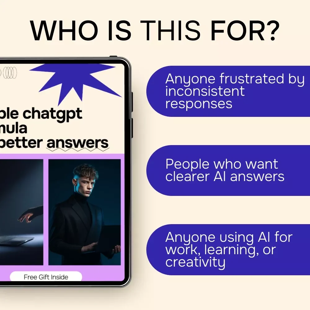 Simple ChatGPT Formula for Better Answers | AI Prompt Guide, ChatGPT Prompts eBook, Digital Download for Smarter AI Results