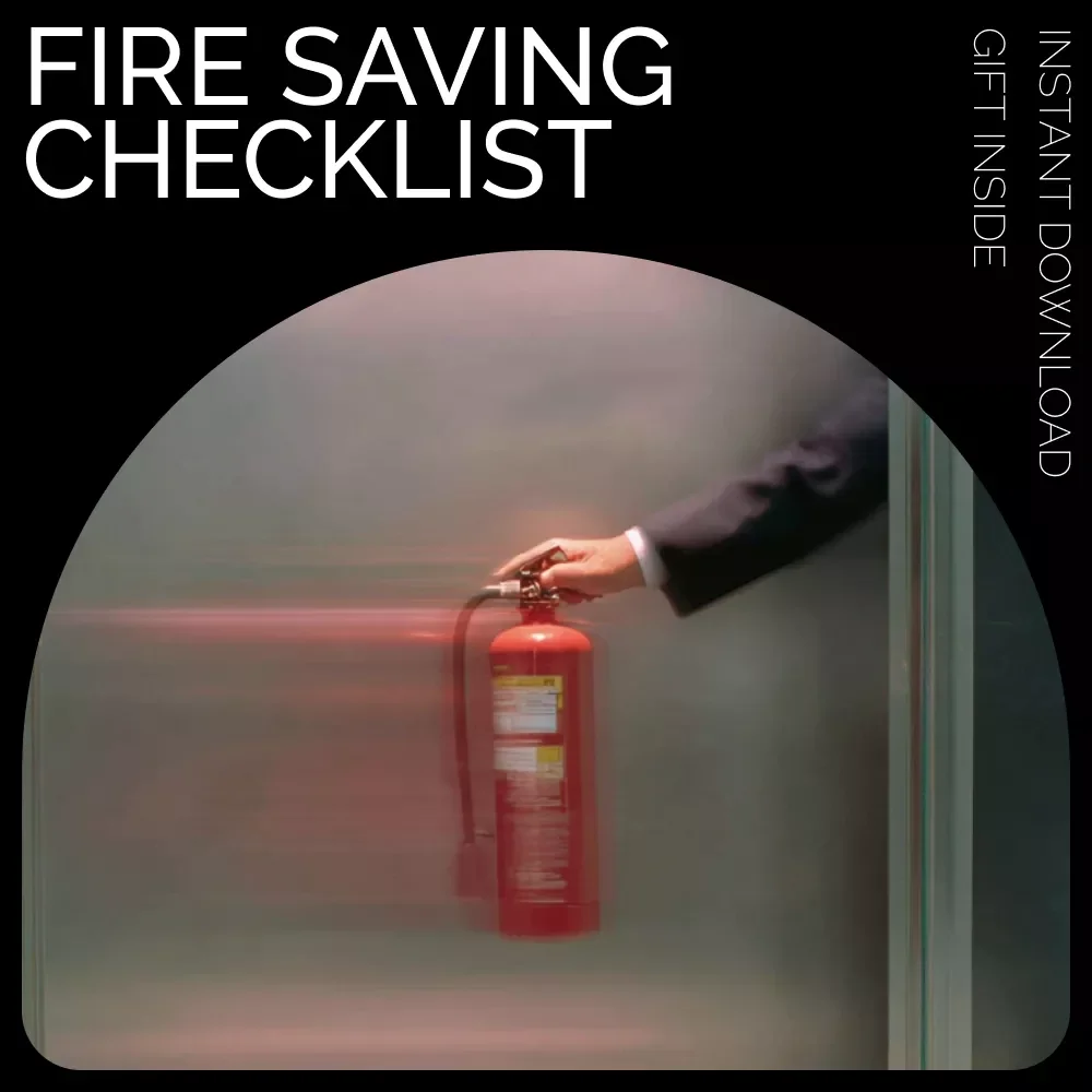 Fire Saving Checklist: Ignite Your Financial Future | Printable Financial Planning Checklist Explaining What Is Fire Saving, Smart Savings Tracker, Digital Download