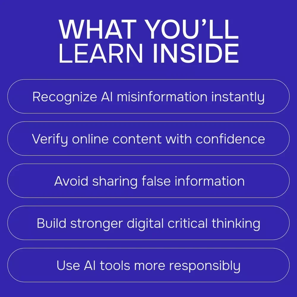 Spotting AI Misinformation | Digital Guide to Identifying False AI Content, Fact-Checking Strategies, Media Literacy eBook, Online Safety Checklist