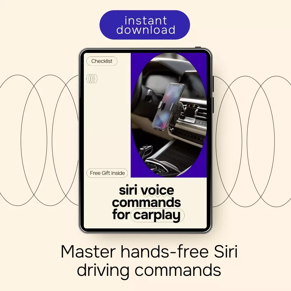 Siri Voice Commands for CarPlay Checklist | Hands-Free Driving Guide | Easy Siri Voice Commands for CarPlay Download