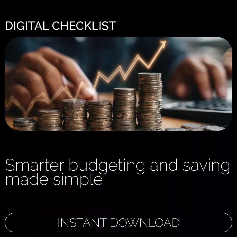 Your Smart Money Moves Checklist – Budgeting and Saving Planner, Personal Finance Digital Download, Printable Money Management Guide