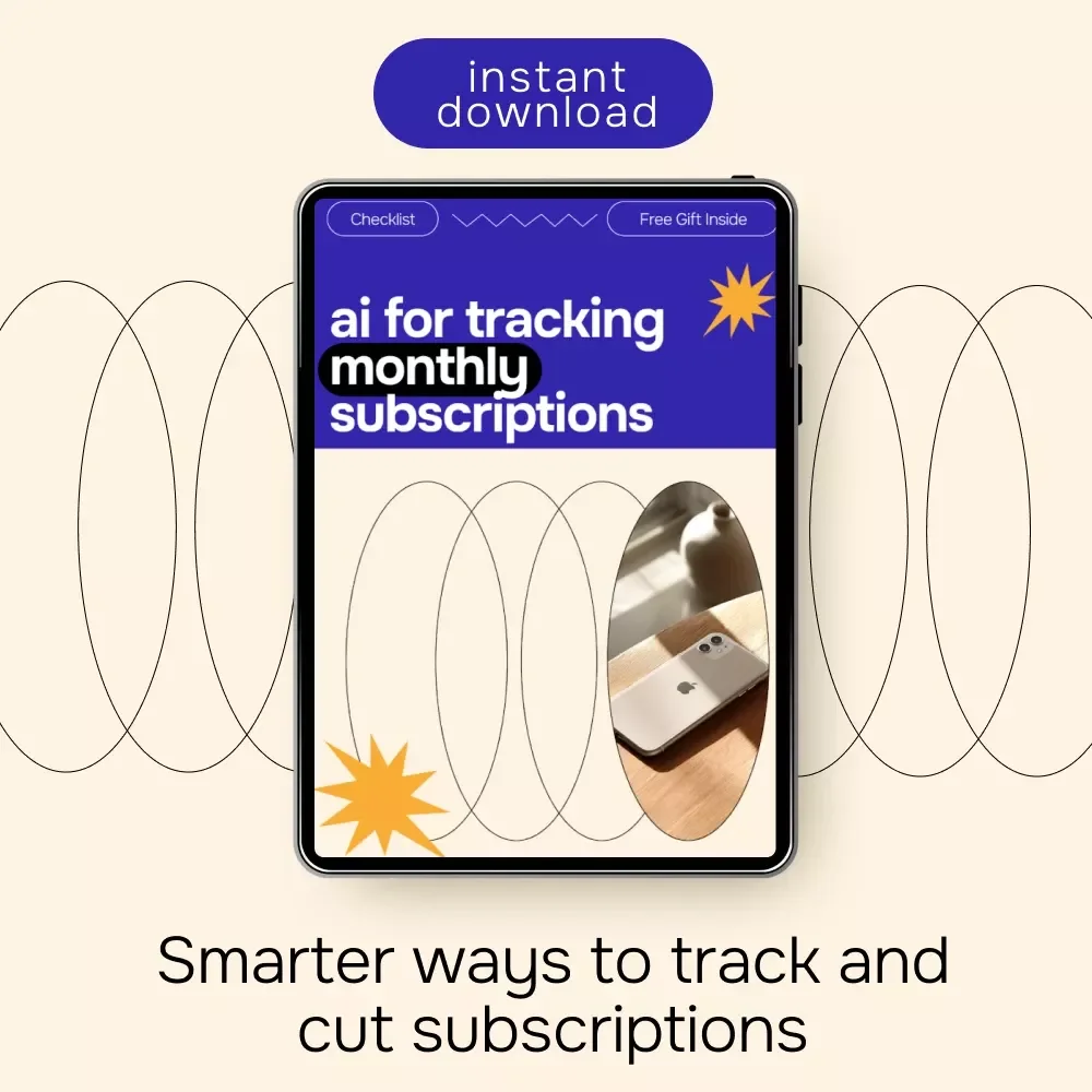 AI for Tracking Monthly Subscriptions – Smart Budgeting Guide, Digital Download, AI Subscription Tracker, Monthly Expenses Organizer, Personal Finance eBook