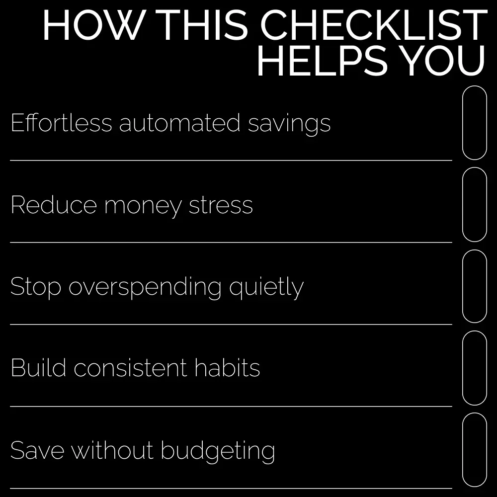 Lazy Finance Made Easy: Effortless Savings Checklist | Simple Guide Using Lazy Finance Savings Methods | Digital Download for Stress-Free Money Automation