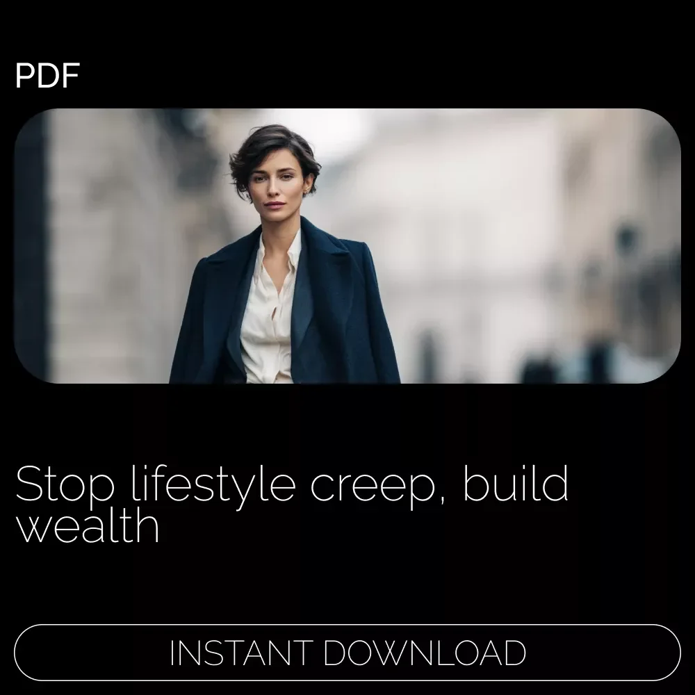 Guide to Avoiding Lifestyle Inflation – A Practical Step-by-Step Guide on how to avoid lifestyle inflation easily, Build Wealth Faster & Take Control of Your Money (Digital Download)
