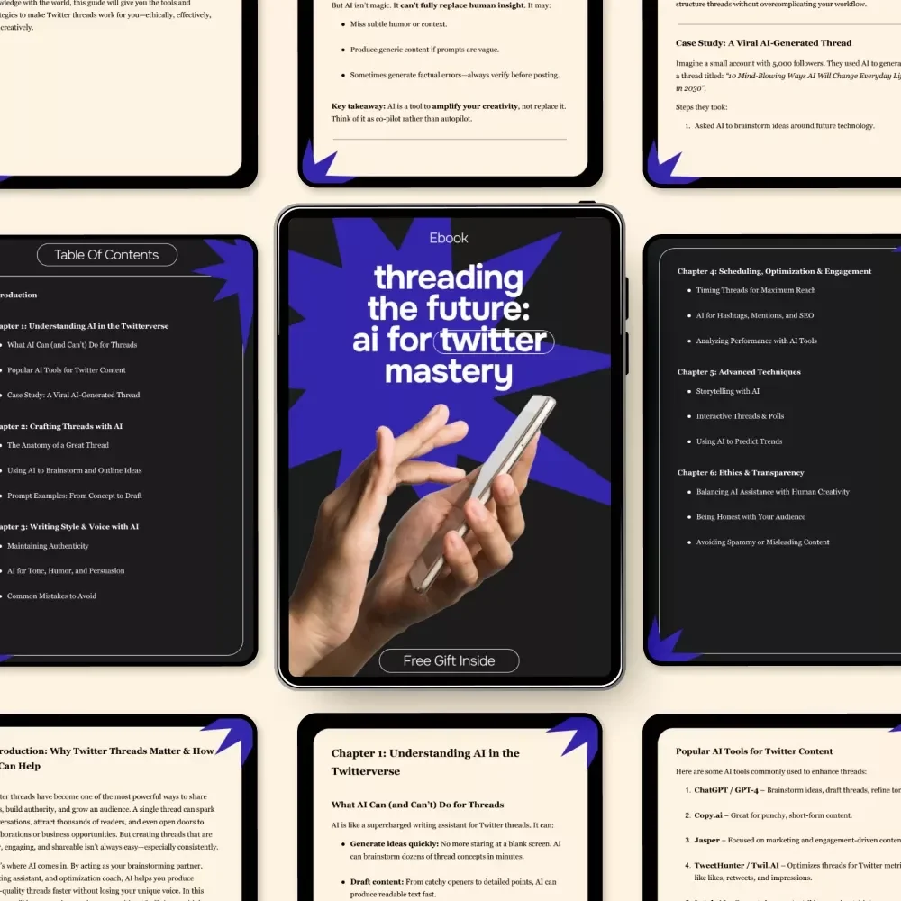 Threading the Future: AI for Twitter Mastery - Ultimate Guide, eBook & Checklist for AI for Twitter Threads Success