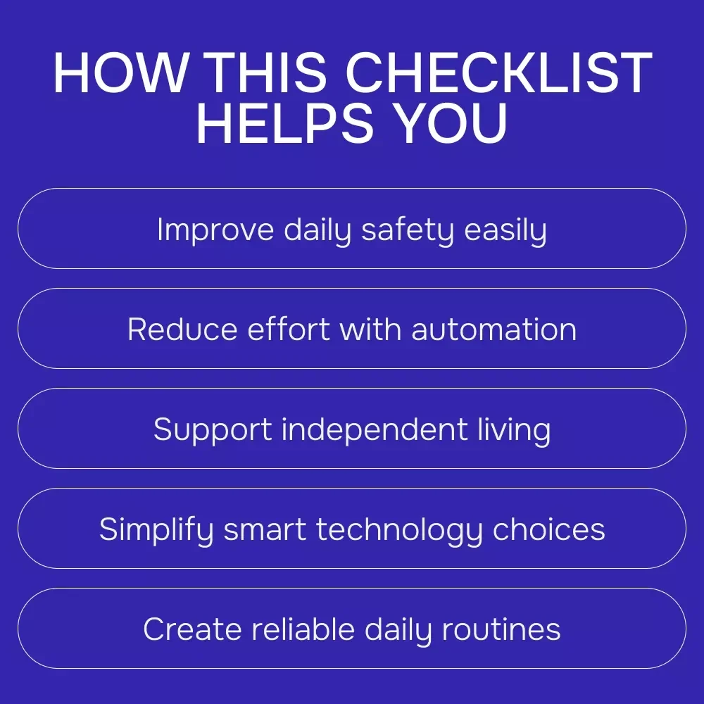 Smart Home Automation for Seniors Checklist | Easy Smart Home Setup Guide for Safety, Comfort & Independence | Digital Download