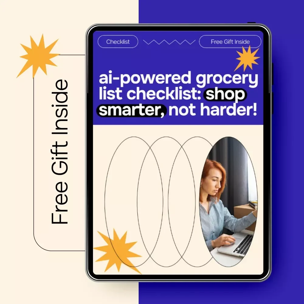 AI-Powered Grocery List Checklist | Instant Digital Download