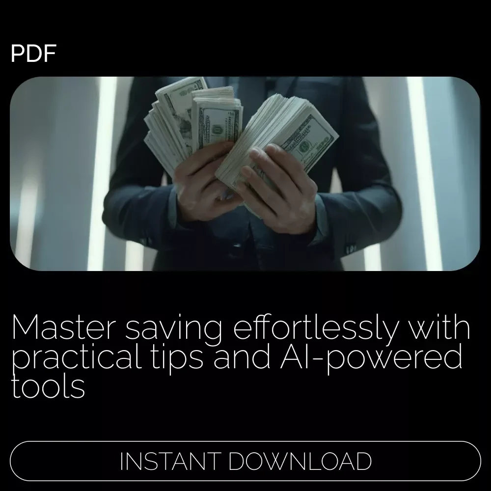 Master the Art of Saving in No Time: How to Build a Savings Habit Fast - Digital Download Guide