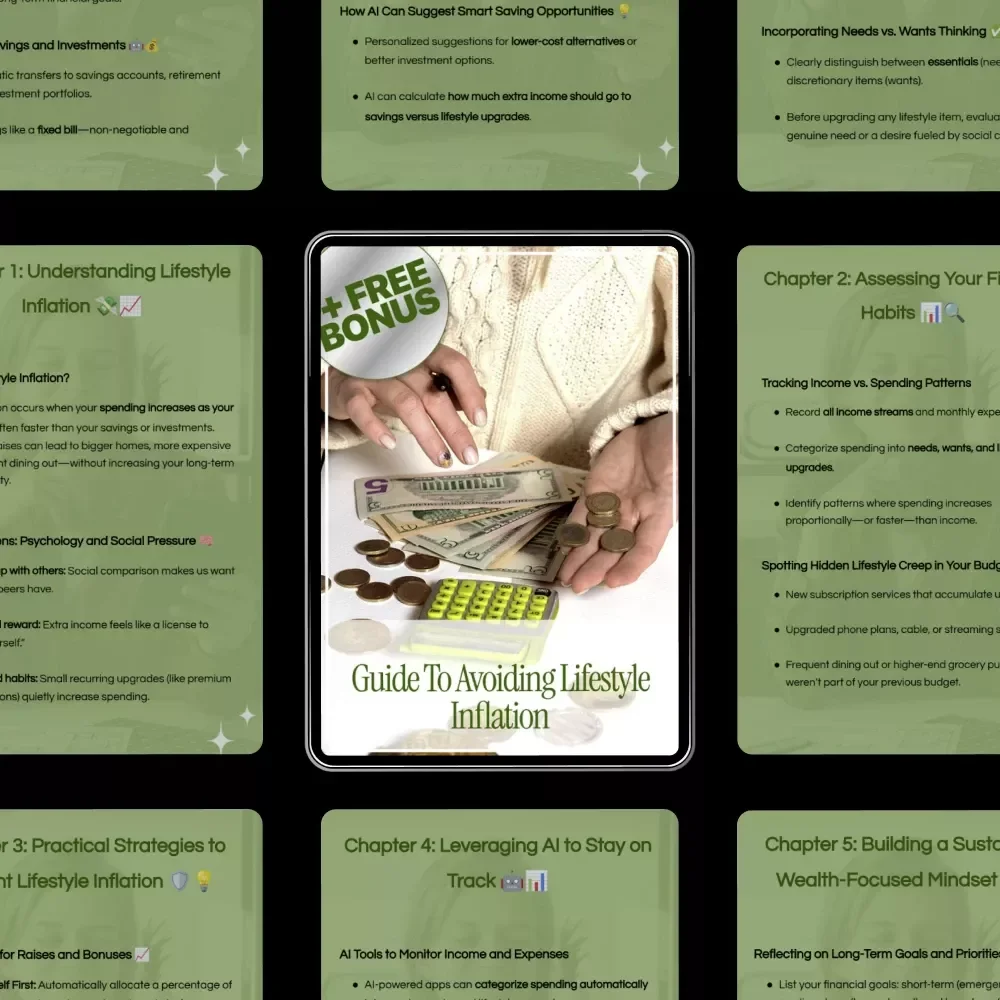 Guide to Avoiding Lifestyle Inflation – A Practical Step-by-Step Guide on how to avoid lifestyle inflation easily, Build Wealth Faster & Take Control of Your Money (Digital Download)