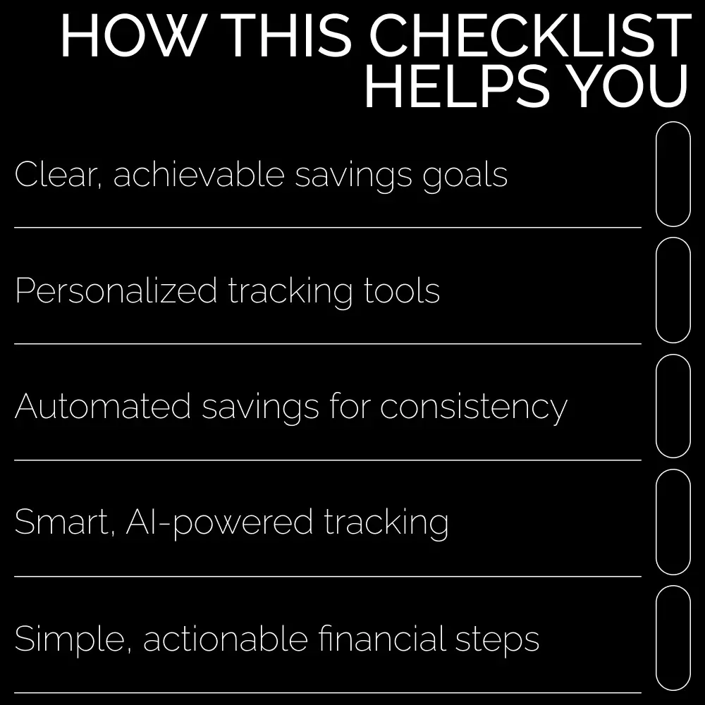 Your Checklist to Smarter Saving: Your Ultimate Money Saving Goal Tracker