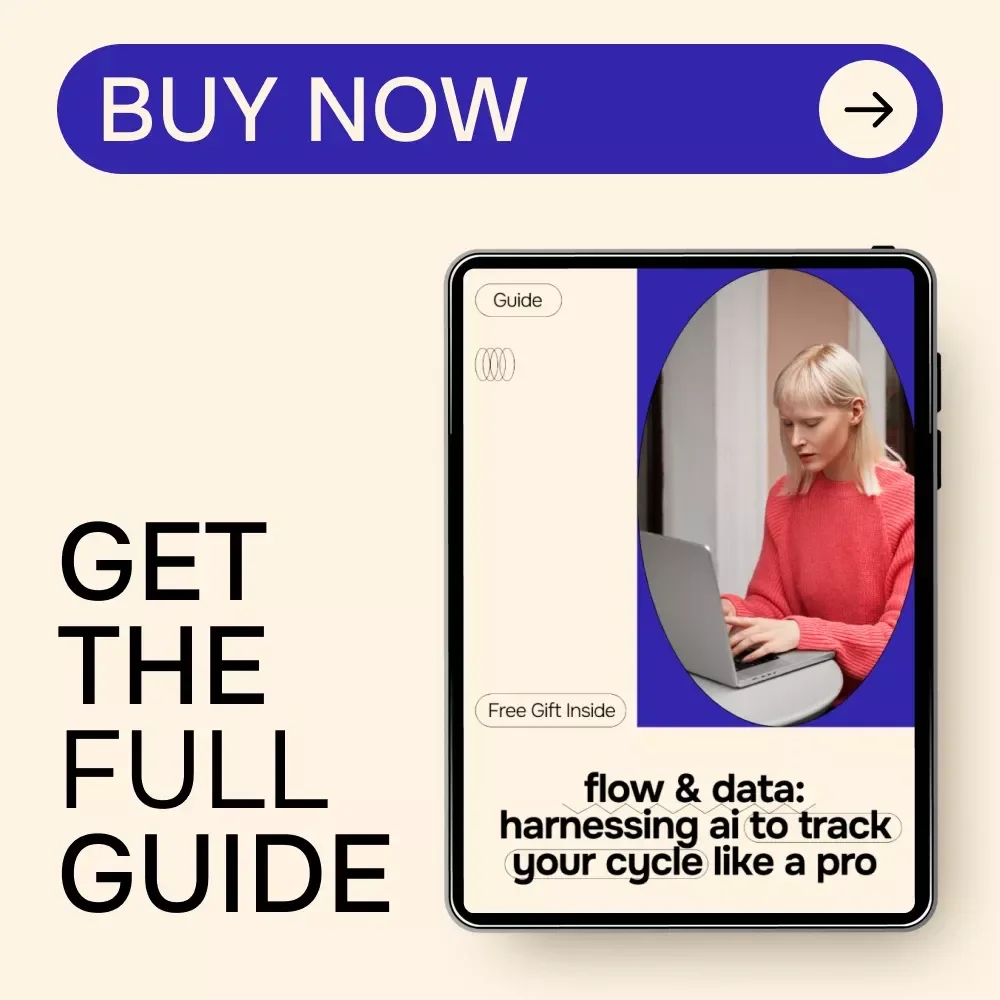 Flow & Data: Harnessing AI to Track Your Cycle Like a Pro – Digital Guide, eBook, Checklist for Menstrual Tracking, AI Cycle Insights, Productivity Tips for Freelancers & Creatives