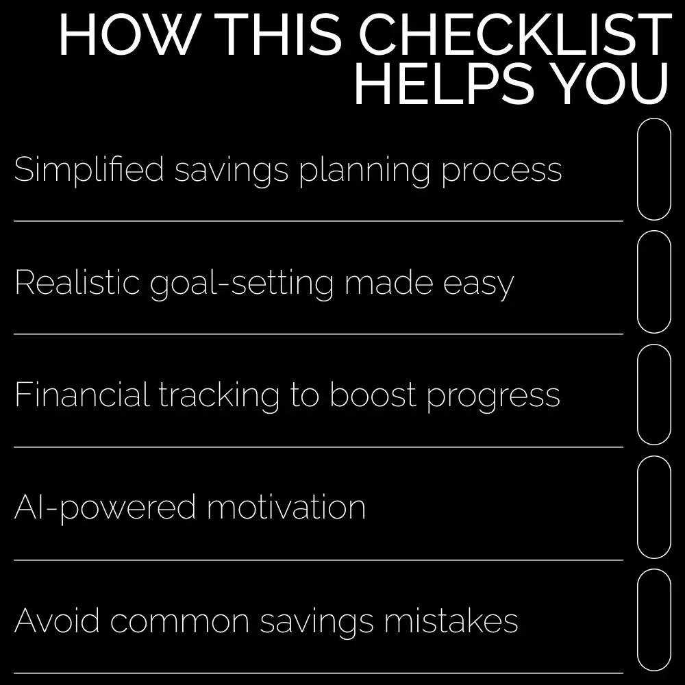 Your Fun & Easy Savings Launch Checklist - Create Your Perfect Savings Plan Today!
