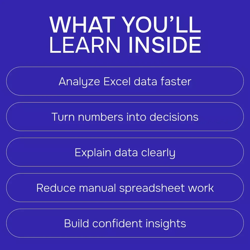 Work Smarter with Excel and AI – Practical Guide to ai for data analysis in excel, Faster Insights, Smarter Spreadsheets, Digital Download