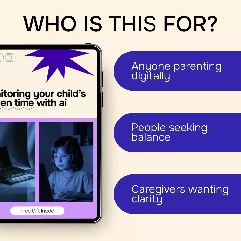 Monitoring Your Child’s Screen Time with AI – Practical Parenting eBook | Smart Digital Wellness Guide for Families | ai for monitoring children's screen time