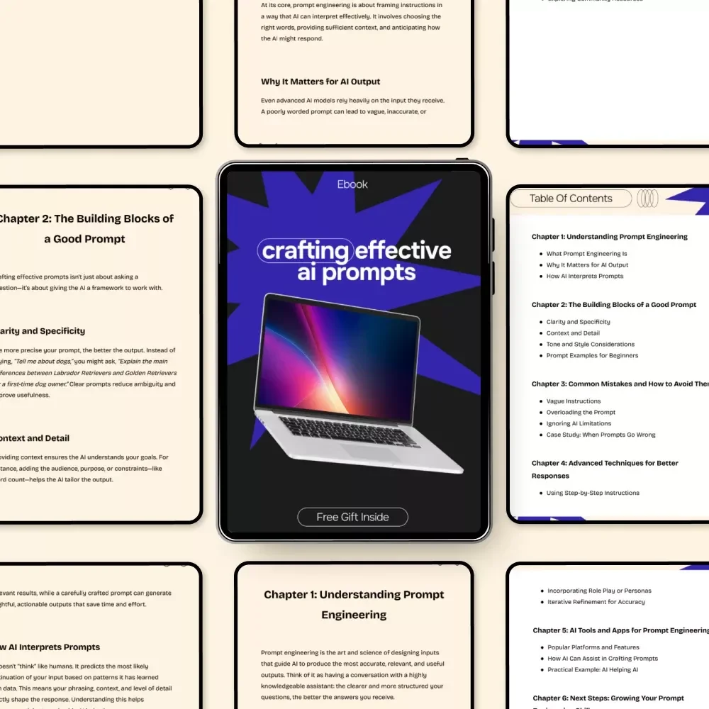 Crafting Effective AI Prompts – A Practical Guide to best practices for prompt engineering beginners | Digital Download