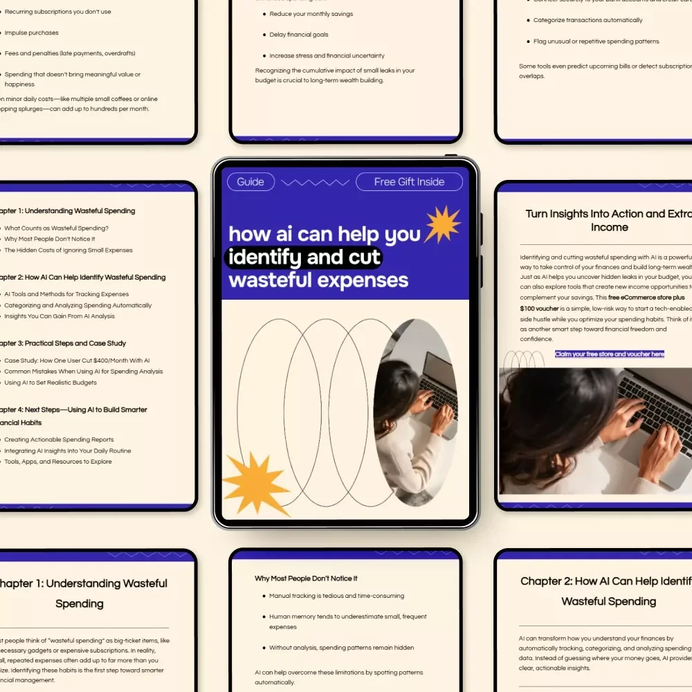 How AI Can Help You Identify and Cut Wasteful Expenses | Smart Money Guide, AI for Identifying Wasteful Spending, Digital Download
