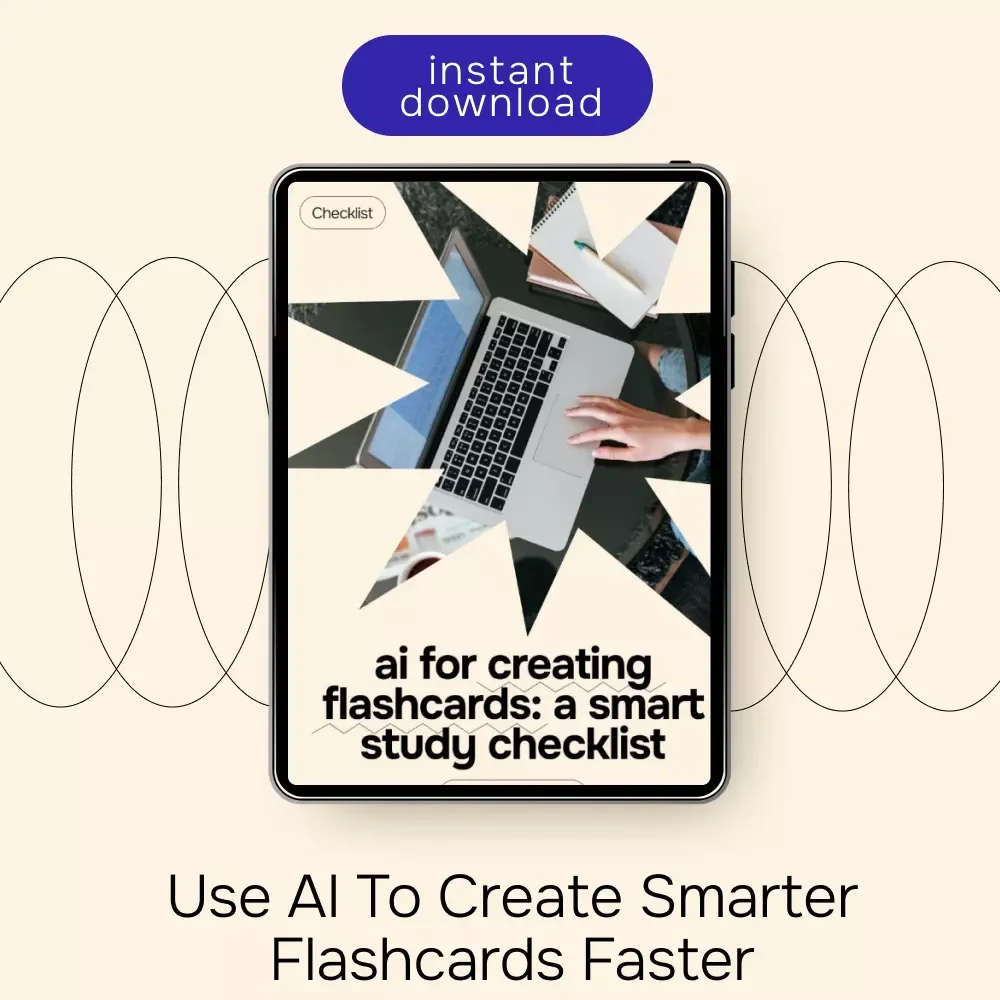 AI for Creating Flashcards: A Smart Study Checklist | Digital Study Planner for Students Using AI for Creating Flashcards for Study