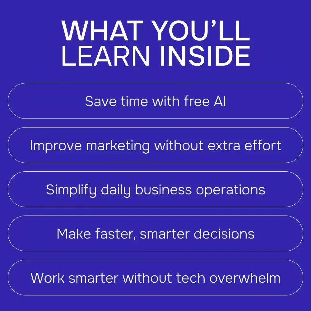 Grow Your Small Business With Free AI – Practical eBook for ai for small business owners free tools, Marketing, Operations & Everyday Productivity