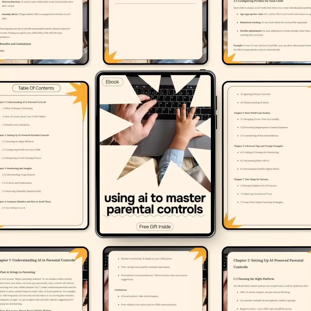 Using AI to Master Parental Controls | Smart Digital Parenting eBook Guide, Screen Time, Online Safety & AI Monitoring