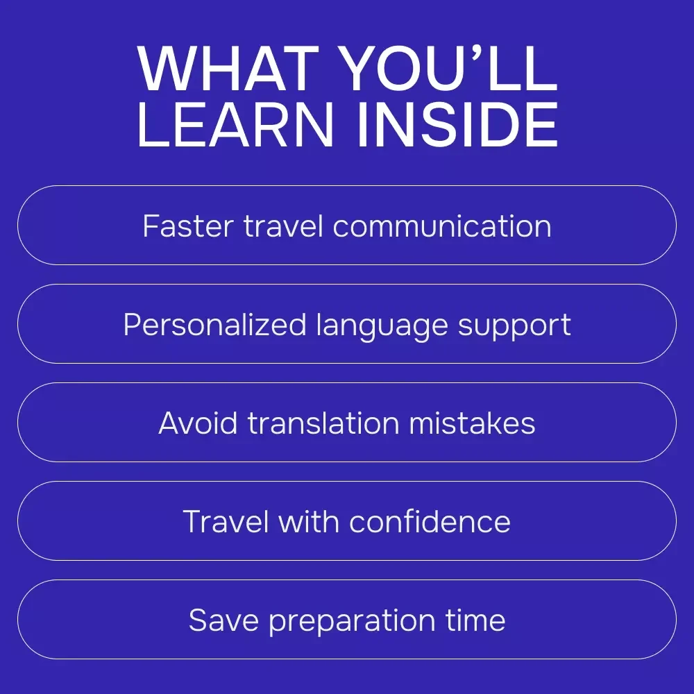 Create Your Personalized Travel Phrasebook – AI-Powered Travel Language Guide & Ebook | Smart AI for Creating a Travel Phrasebook