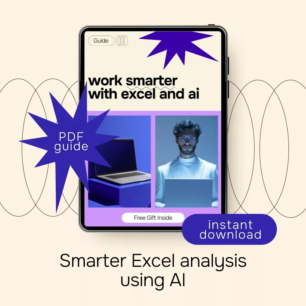 Work Smarter with Excel and AI – Practical Guide to ai for data analysis in excel, Faster Insights, Smarter Spreadsheets, Digital Download