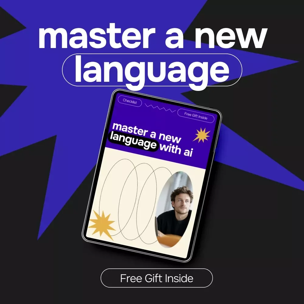 Master a New Language with AI Checklist | Smart Language Learning Planner | ai for learning a new language Digital Download