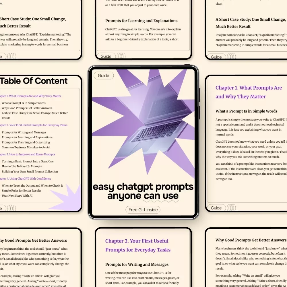 Easy ChatGPT Prompts Anyone Can Use – Beginner-Friendly Guide with chatgpt prompt examples for beginners