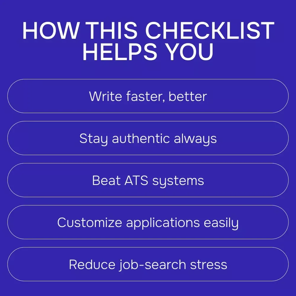 AI for Cover Letters & Resumes – Step-by-Step Checklist for Using AI for Cover Letter and Resume Writing, Job Applications, ATS Optimization, Career Tools Digital Download