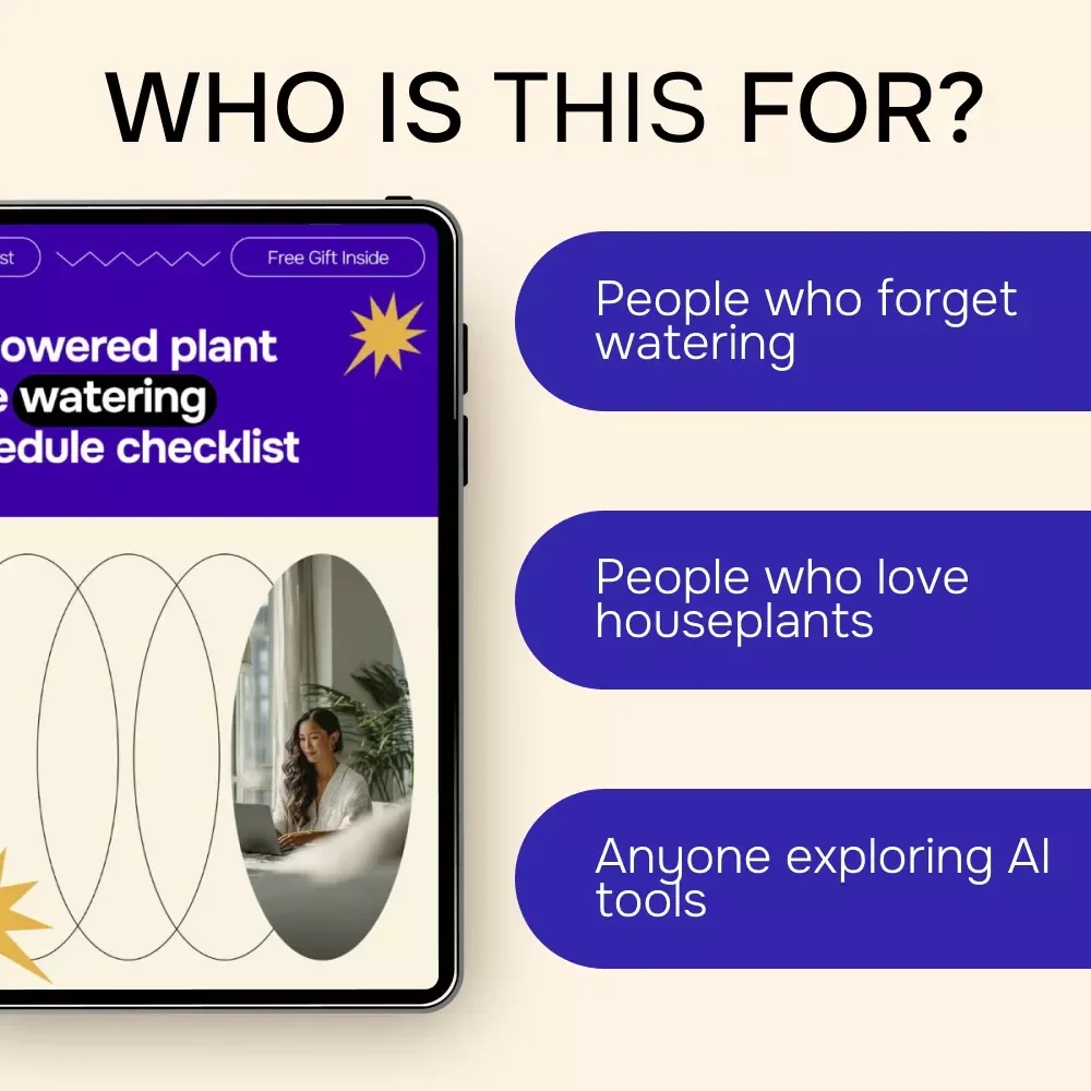 AI-Powered Plant Care Watering Schedule Checklist | Smart AI for Creating a Plant Care Watering Schedule | Digital Plant Care Checklist Download