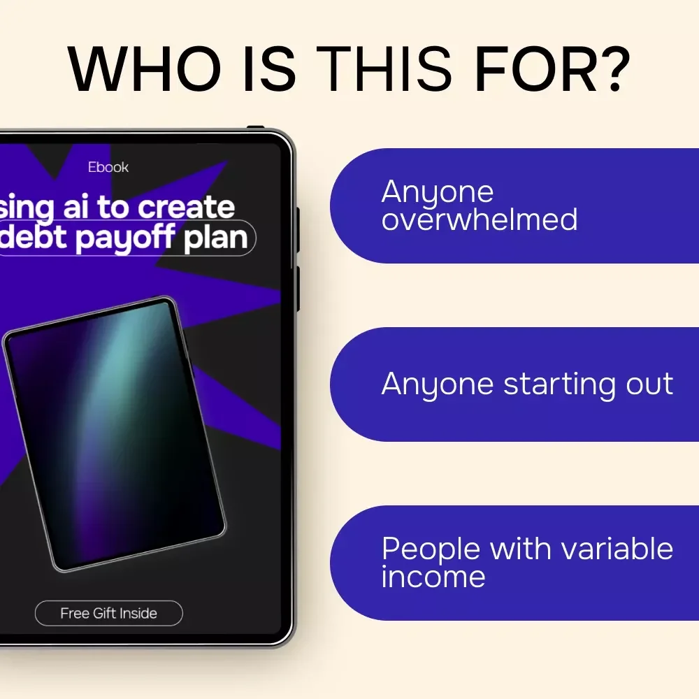 Using AI to Create a Debt Payoff Plan | Smart Money eBook for Stress-Free Debt Freedom | Digital Download Guide